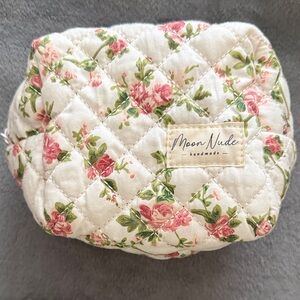 Moon Nude Floral Quilted Cosmetic Bag